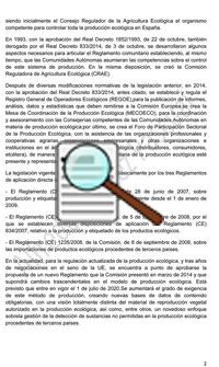 Enominer. Artículo sobre la agricultura ecológica española hasta 2020