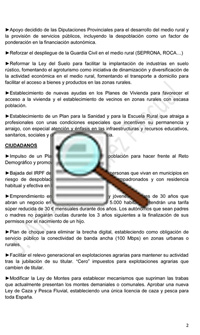 Enominer. Artículo Principales propuestas de los partidos políticos sobre el medio rural para las elecciones generales del 28 de abril de 2019. 